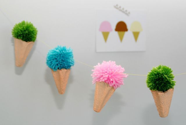 DIY; ice cream garland