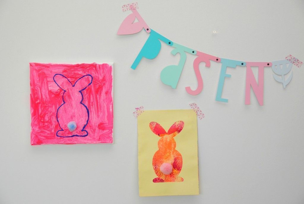 diy easter bunny from paint