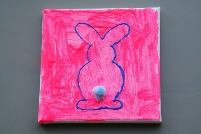 diy easter bunny from paint